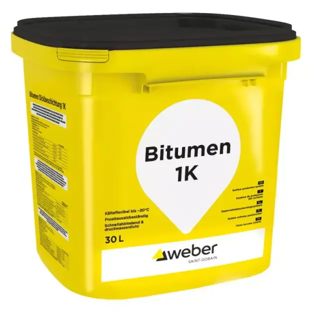 Bitumen 1K jednoskładnikowa bitumiczna grubowarstwowa masa hydroizolacyjna z wypełniaczem polistyrenowym 30kg