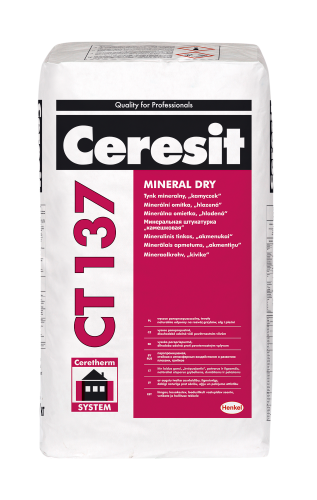 CT137 Tynk mineralny 1,5mm biały 25kg