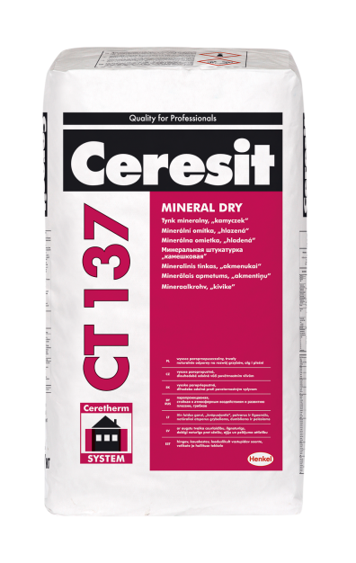 CT137 Tynk mineralny 1,5mm biały 25kg