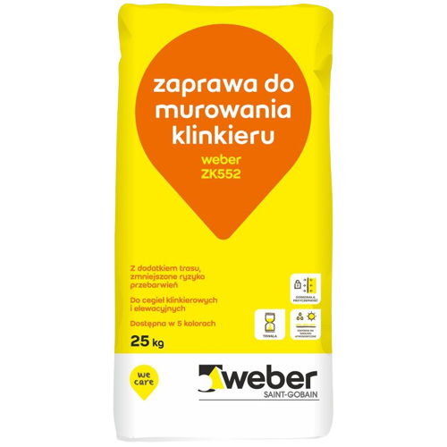 * ZK552 Zaprawa do klinkieru i elewacji SZARY 25kg
