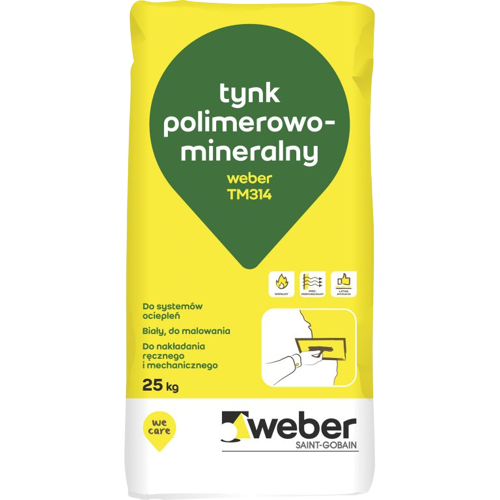 TM314 tynk polimerowo-mineralny 25kg 1,5mm