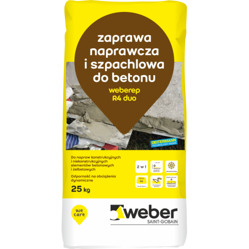 R4 DUO zaprawa naprawcza i szpachlówka  1-50mm 25kg