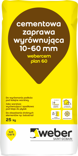* PLAN 60 cementowa zaparawa wyrównująca 10-60mm 25kg