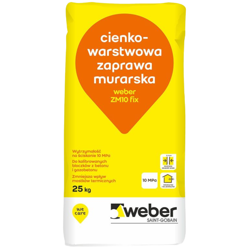 * ZM10 fix cienkowarstwowa zaparawa murarska 10MPa 25kg
