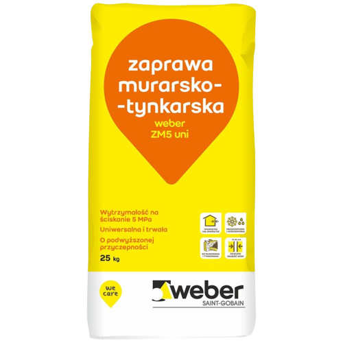 * ZM uni uniwersalna zaprawa murarsko tynkarska 5MPa 25kg