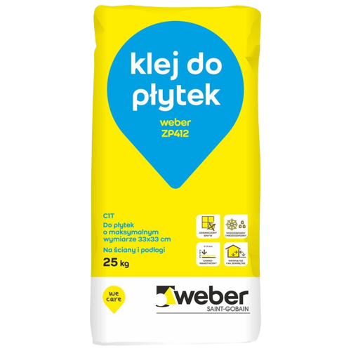 * ZP412 klej do płytek do wewnątrz i na zewnątrz 25kg
