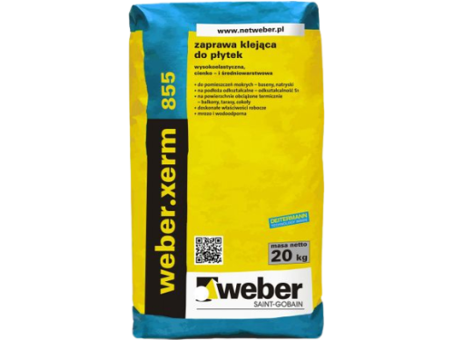 * 855 wysokoodkształcalny klej cementowy do płytek wielkoformatowych 20kg\