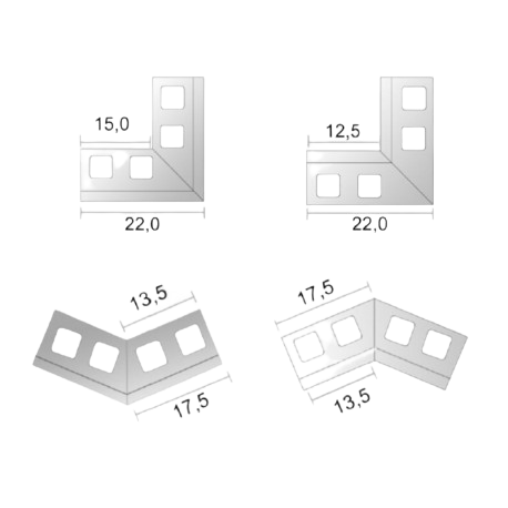 RENO K100 Narożnik zewnętrzny 90 stopni szary RAL 7037