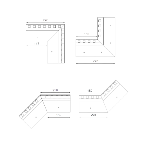 RENO W30 Narożnik zewnętrzny 90 stopni szary RAL 7037