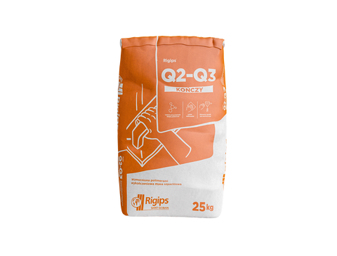 Masa szpachlowa Rigips Q2-Q3 Kończy wzmocniona polimerami 25kg paleta 48 szt