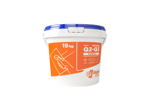Gotowa masa szpachlowa Rigips Q2-Q3 Kończy wzmocniona polimerami 19kg paleta 36 szt