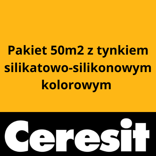 Pakiet 50m2 z tynkiem silikatowo - silikonowym w kolorze