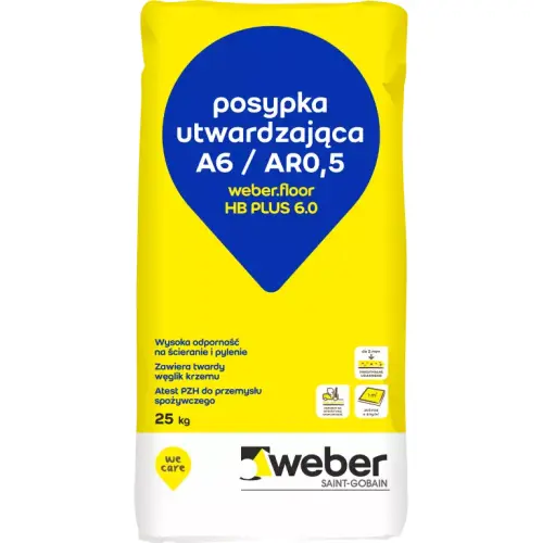 * Floor HB PLUS 6.0 posypka utwardzająca do standardowej eksploatacji grafitowa 25kg