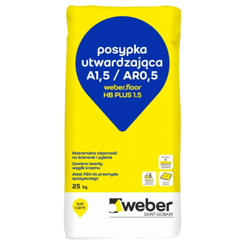 * Floor HB PLUS 1,5 posypka utwardzająca do bardzo intensywnej eksploatacji grafit 25kg