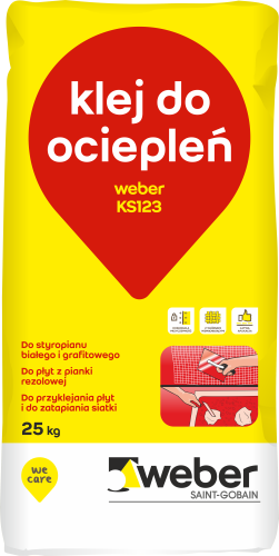 * KS123 klej do płyt rezolowej wełny i styropianu z włóknami 3mm 25kg