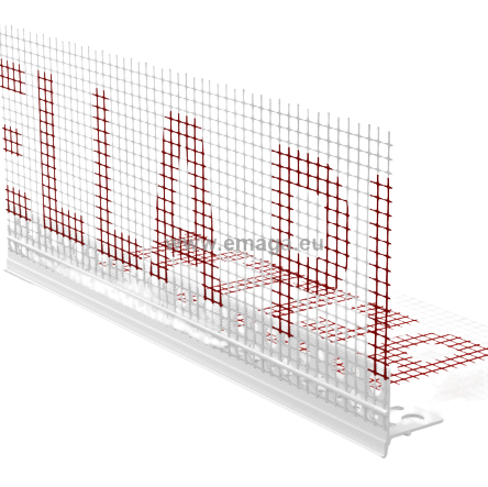 Listwa okapnikowa PCV z siatką ( kapinosowa) 2,5mb