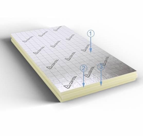 Płyta PIR AGRO AL o gr. 200mm 600 x 1200 opak. 2,16m2     lambda 0,022