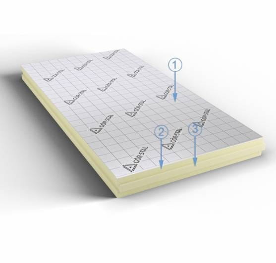 Płyta PIR AGRO P o gr. 230mm 600 x 1200 opak. 1,44m2     lambda 0,022