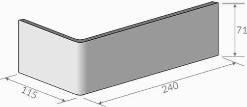 Elastyczny klinkier Elastolith kolor Sevilla narożnik paczka 2mb