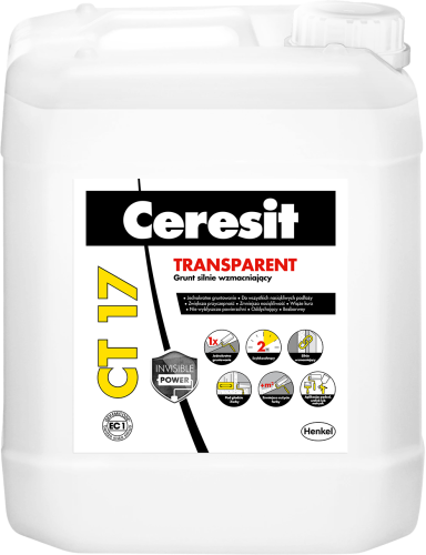CT17 Transparenty grunt głęboko penetrujący bezrozpuszczalnikowy 10L