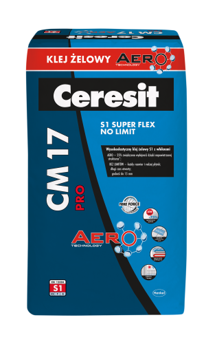 CM17 PRO wysokoelastyczny żelowy klej do płytek  25kg
