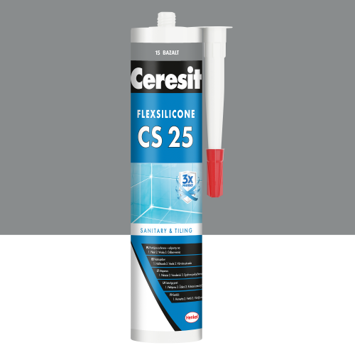 15 - Silikon sanitarny Ceresit CS-25 bazalt