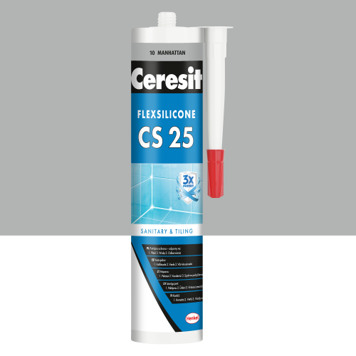 10 - Silikon sanitarny Ceresit CS-25 manhattan