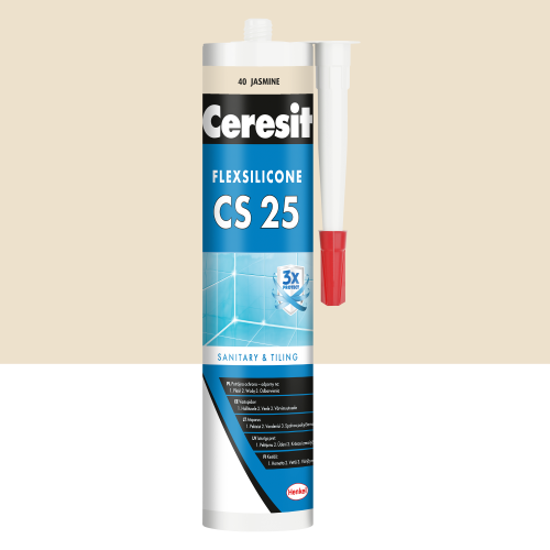 40 - Silikon sanitarny Ceresit CS-25 jasmine