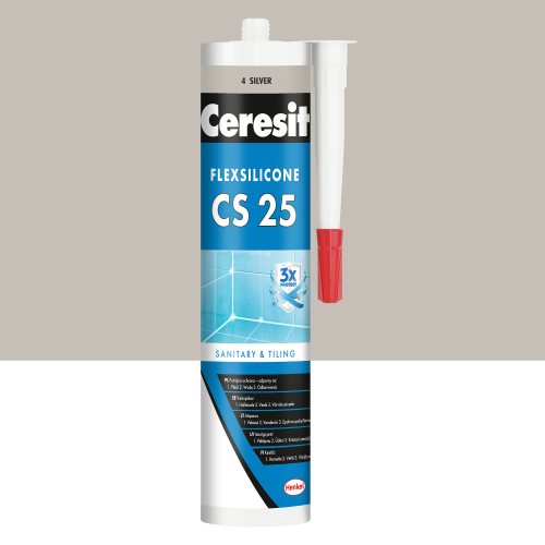 04 - Silikon sanitarny Ceresit CS-25 silver