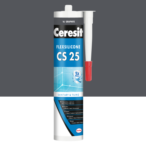 16 - Silikon Sanitarny Ceresit CS-25 graphite