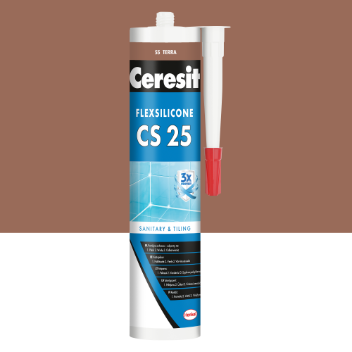 55 - Silikon sanitarny Ceresit CS-25 terra