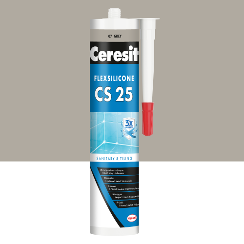 07 -Silikon sanitarny Ceresit CS-25 szary