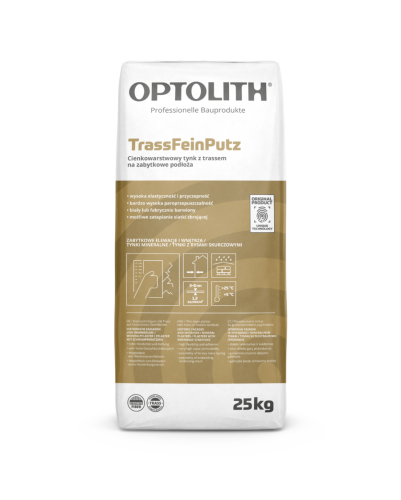 TrassFeinputz cienkowarstwowy tynk z trassem 25kg stara biel 0-1mm