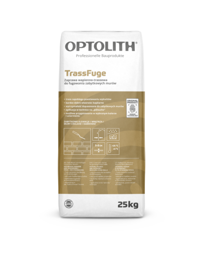 TrassFuge zaprawa wapienno-trassowa do fug 25kg stara biel 169 1mm