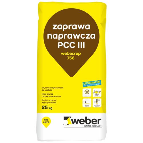 756 hydraulicznie wiążąca zaprawa naprawcza PCC 25kg