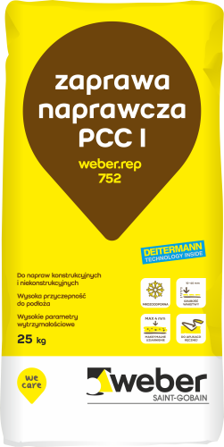 Rep 752 zaprawa naprawcza PCC 10-40mm 25kg