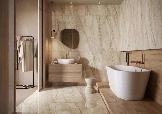 Płytka uniwersalna FORTELIO SOFT BEIGE POLISHED RECT 60X60 G1 opakowanie 1,44m2