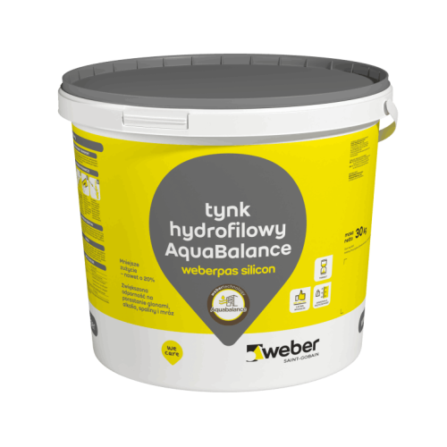 AquaBalance tynk hydrofilowo silikonowy 30kg 1,5mm KOLOROWY