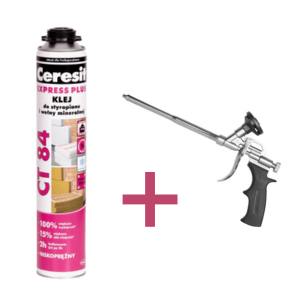 Zestaw 12 szt. CT84  Klej poliuretanowy do styropianu i wełny 850ml  + pistolet GRATIS 