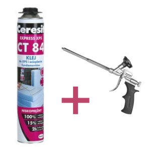 Zestaw 12 szt. CT84 Epress XPS klej poliuretanowy do XPS 750ml + pistolet GRATIS 