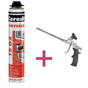 Zestaw 12 szt. CERESIT-TS62 -pianka pistoletowa   750ml + pistolet GRATIS