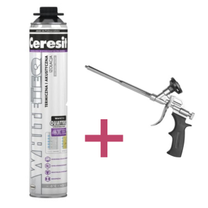 ZESTAW 12 szt. CERESIT WHITETEQ QUATTRO pianka pistoletowa 750ml + pistolet GRATIS