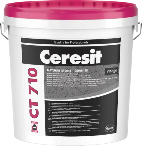 CT710 Tynk ozdobny "Kamień Naturalny" Efekt granitu 20kg KOLOROWY