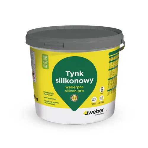 Silicon pro tynk silikonowy 1,5mm  baza biała opakowanie 25 kg